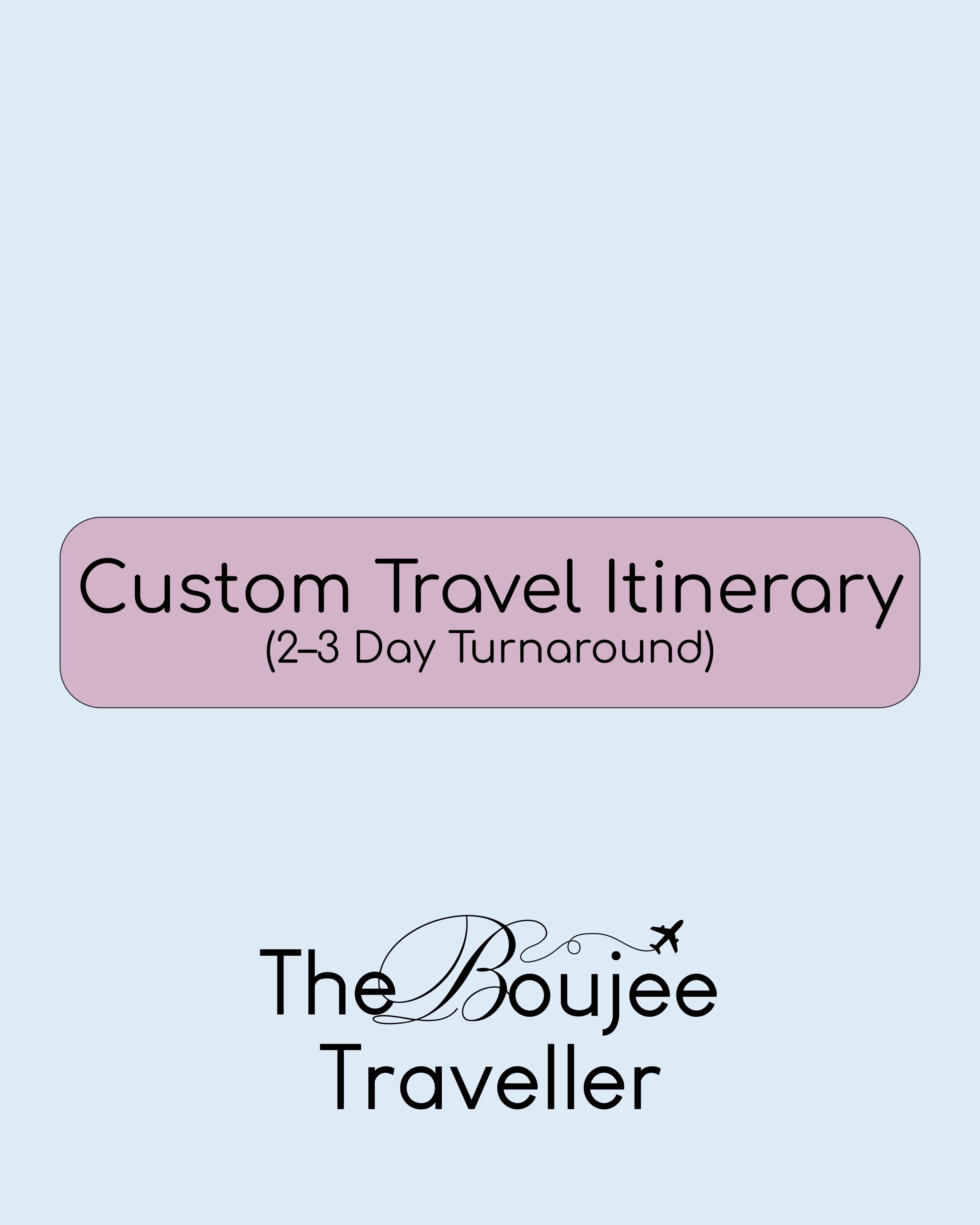 Custom Travel Itinerary
